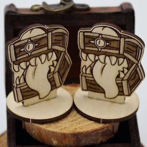 Mimic Chest (Set of 2) | Dungeons and Dragons | DnD | Pathfinder | TTRPG | 2D | mini | lasercut