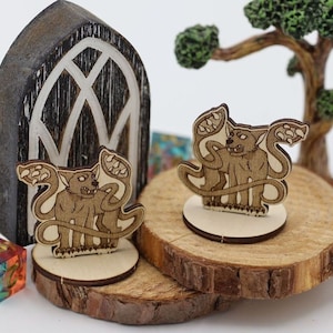 Displacer Beast  (Set of 2) | Dungeons and Dragons | DnD | Pathfinder | TTRPG | 2D | mini | lasercut