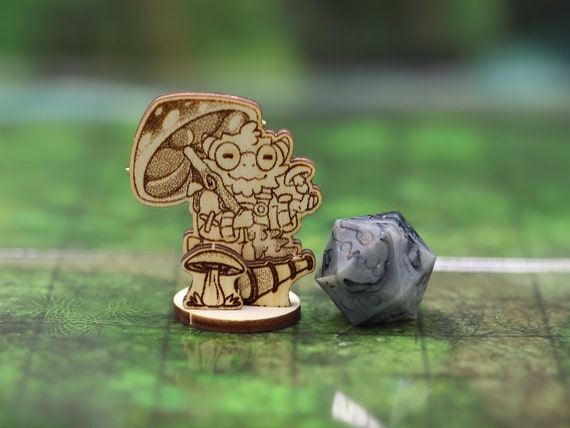 Druid Dragonborn Miniature: Circle of Spores, Dungeons and Dragons Tabletop RPG Mini
