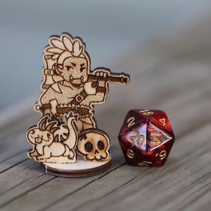 Barbarian Orc miniature | Dungeons and Dragons | Pathfinder | TTRPG | 2D | lasercut