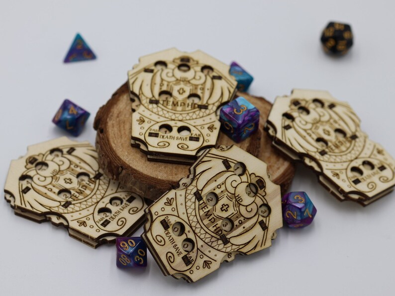 Health Tracker Dnd Build Kit Dungeons and Dragons HP Etsy