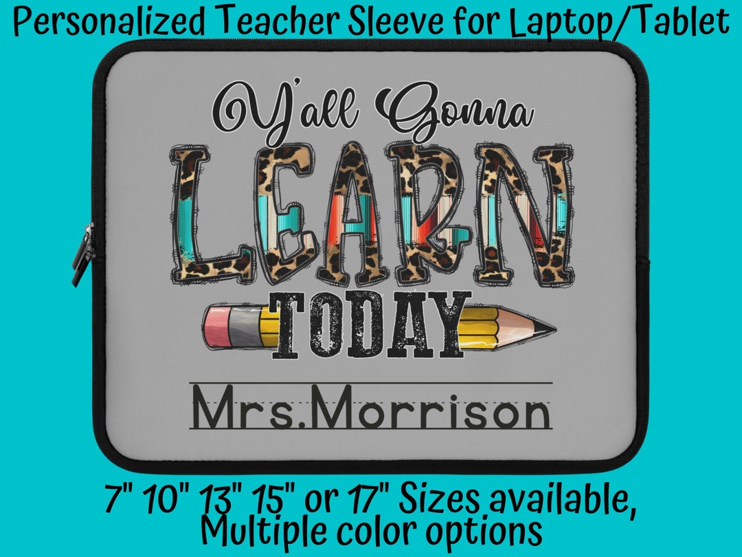 Daily Gifts Personalised Laptop Sleeve – Any Name Girl Design – Neoprene Tablet Bag – Chromebook Gift