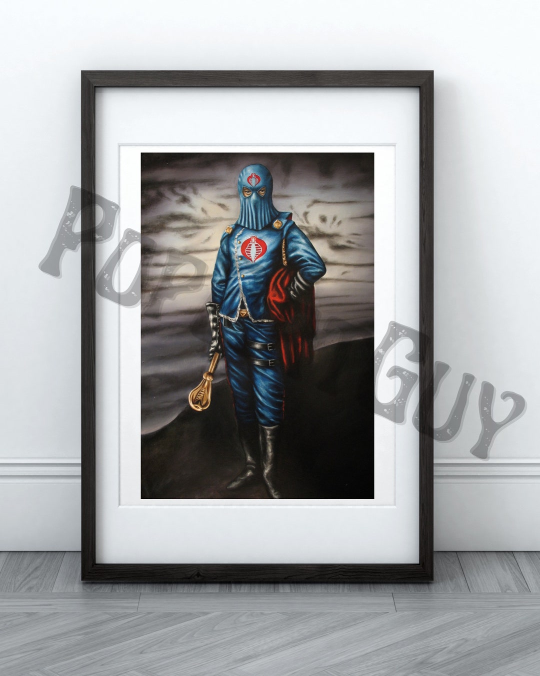 Cobra Commander, GI Joe Art Print, 80s Cartoon Artwork, Blue Boy, Cobra ...