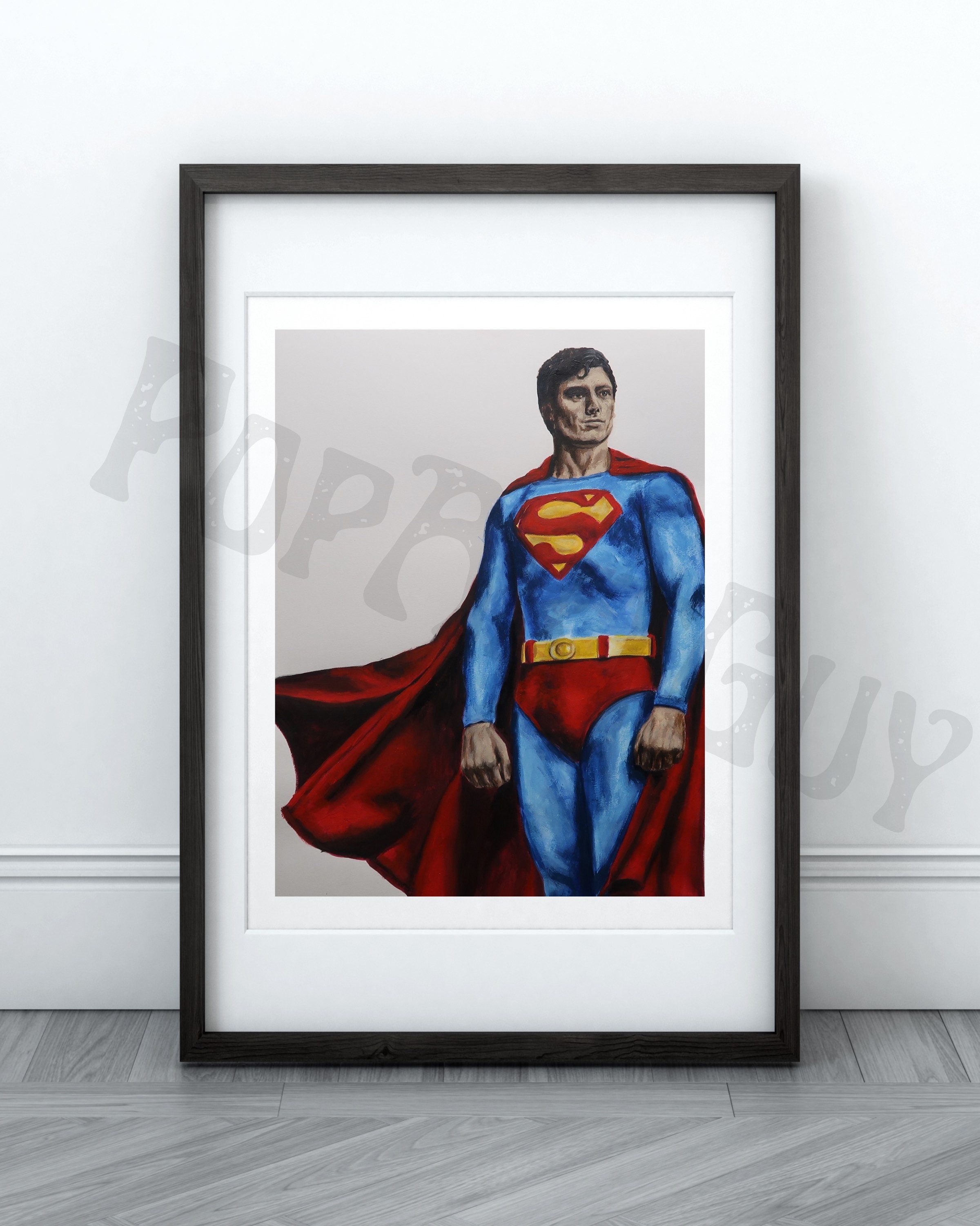 Superman Art Print, Christopher Reeves, DC Comics Super Heroes Art