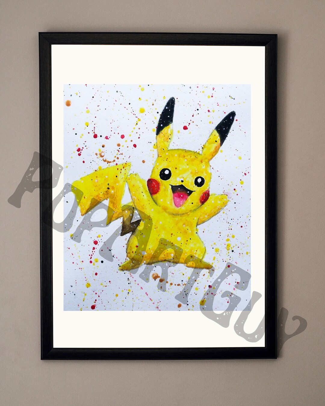 Pikachu Art Print , Pokémon Fan Art - Etsy