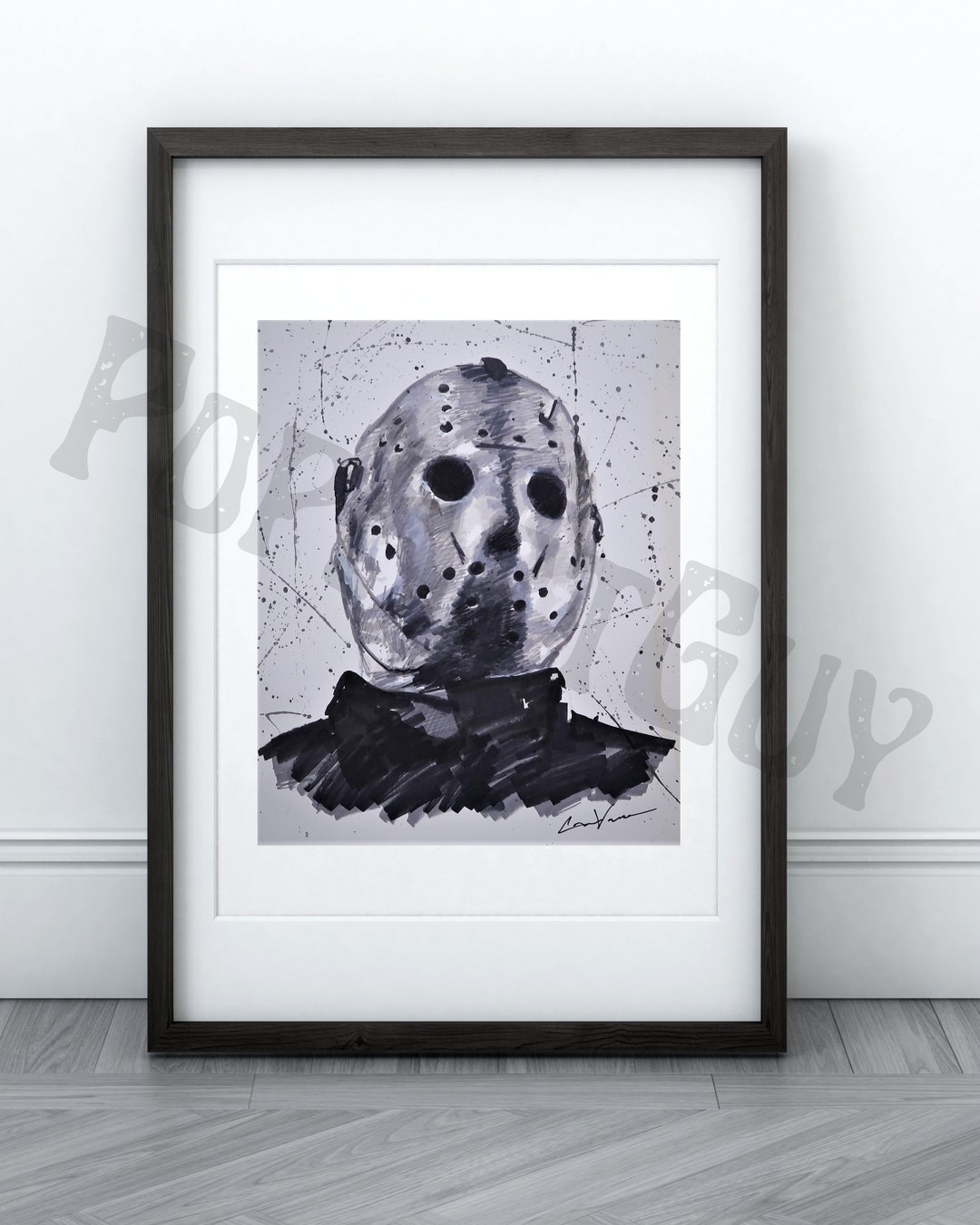 Jason Voorhees Art Print Halloween Wall Decor Jason Fan Art Etsy
