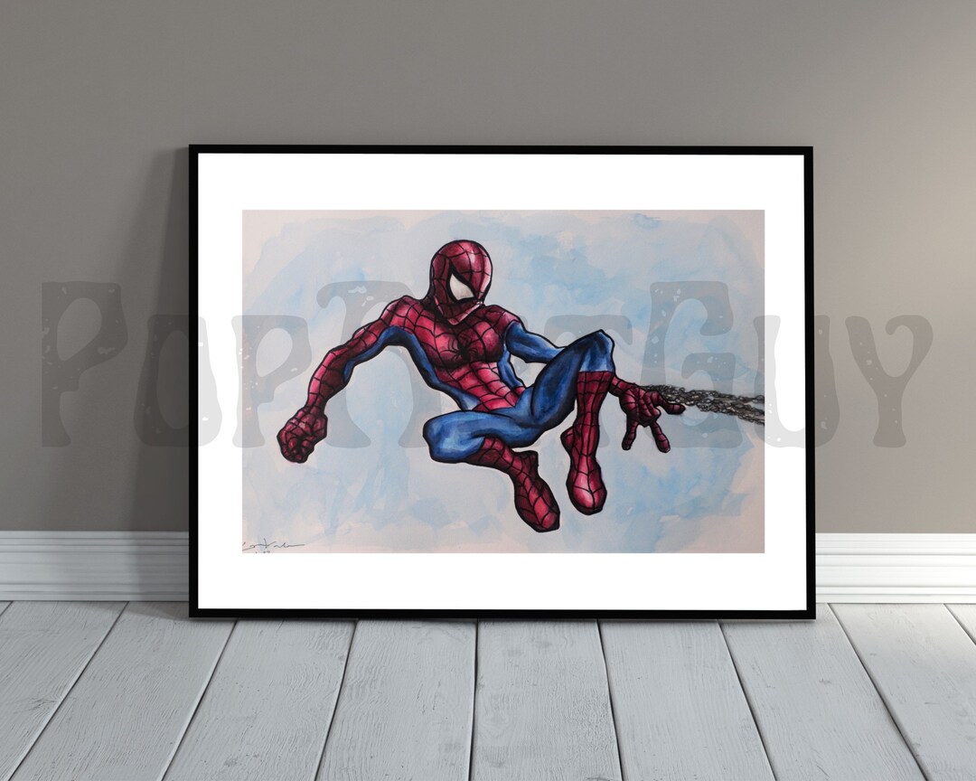Spider-man Art Print, Superhero Art Print, Marvel Spider-man Art Print ...