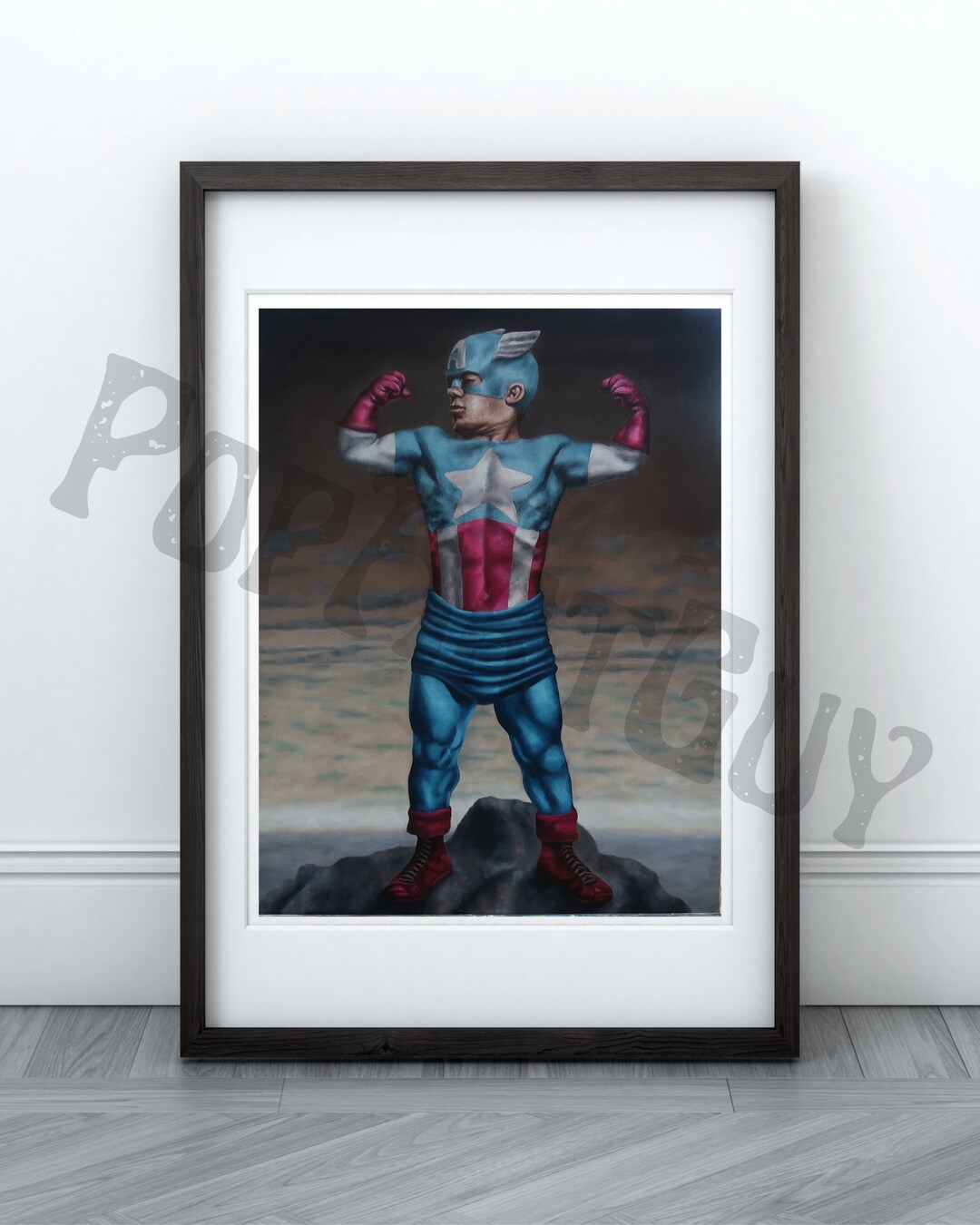 Captain America Art Print, Super Hero, Marvel Art Etsy