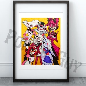 Hazbin Hotel Art Print , Hazbin Hotel Art Decor, Hazbin Hotel Gang