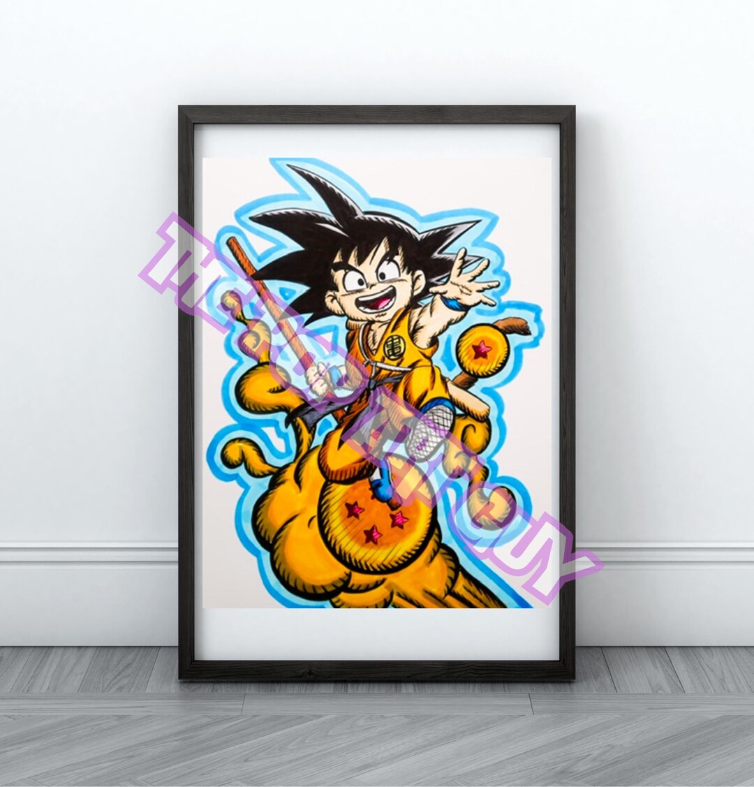 Dragonball Z Art Print , Son Goku Anime Fan Art, Manga Art - Etsy
