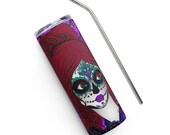 Sugar Skull Stainless steel tumbler Halloween 20 OZ Metal Tumbler Day of the Dead Tumbler Dia de Los Muertos Drinking Cup