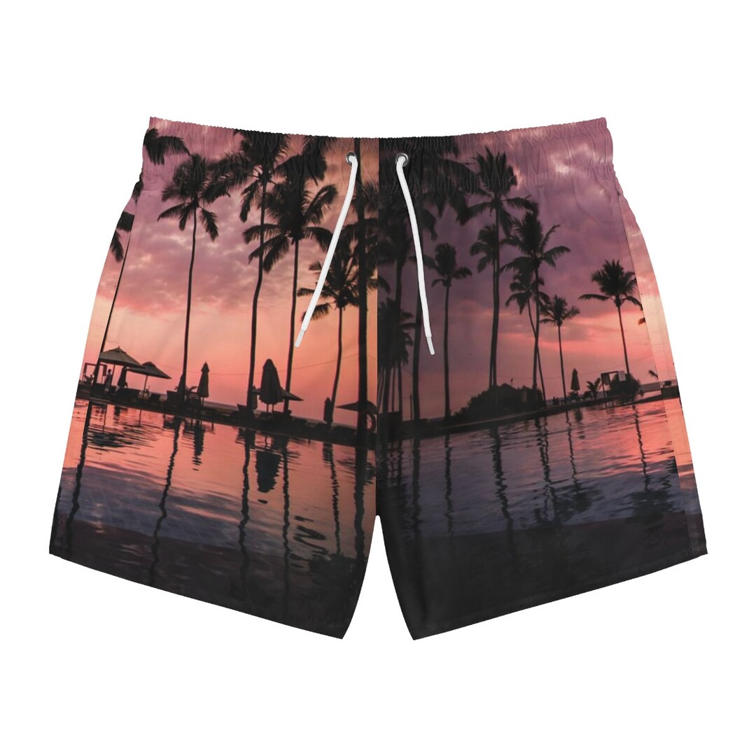 Boys Palm Tree Swim Trunks