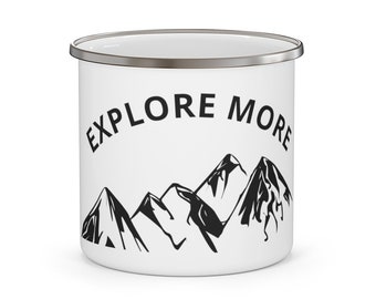 Enamel Explore More Camping Mug