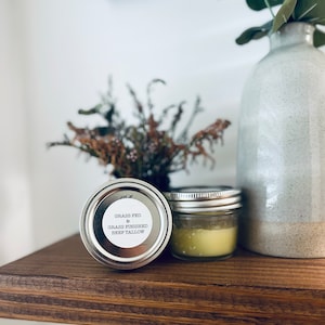 Grass Fed Beef Tallow, Whipped Tallow, Tallow Balm, Tallow, Grass Finished Tallow