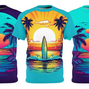 Surfer Sunrise & Sunset Printable Image Files