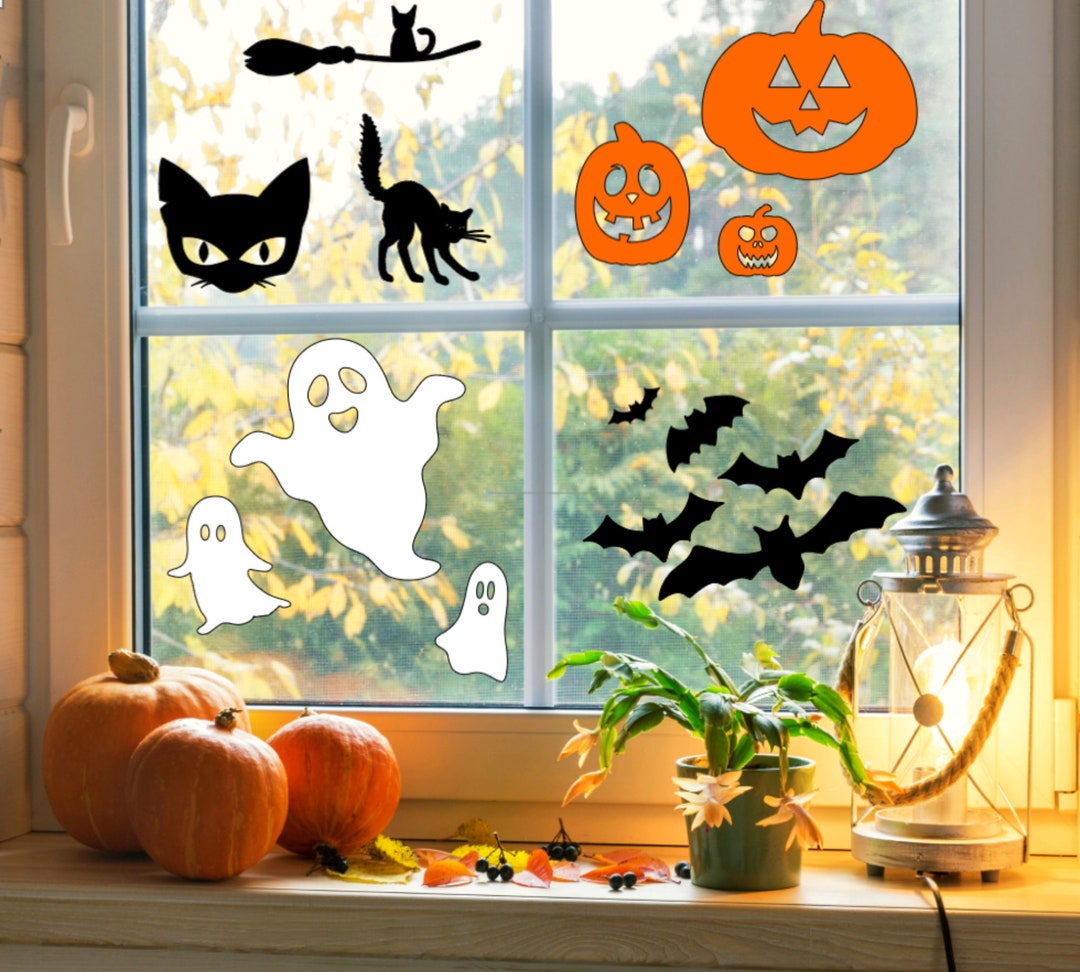 Halloween Window Stickers
 Halloween Window Sticker Pack Halloween Vinyl Window Etsy