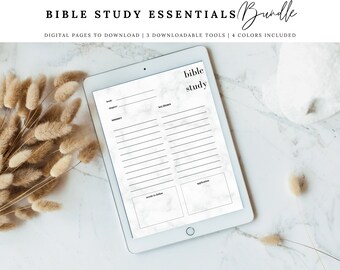 Digital Bible Study Bundle, Sermon Notes, Quick Reference (PDF)