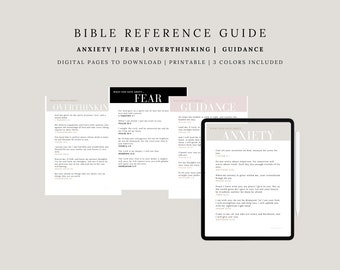Bible Emergency Numbers Guide, Anxiety, Fear (Printable PDF)