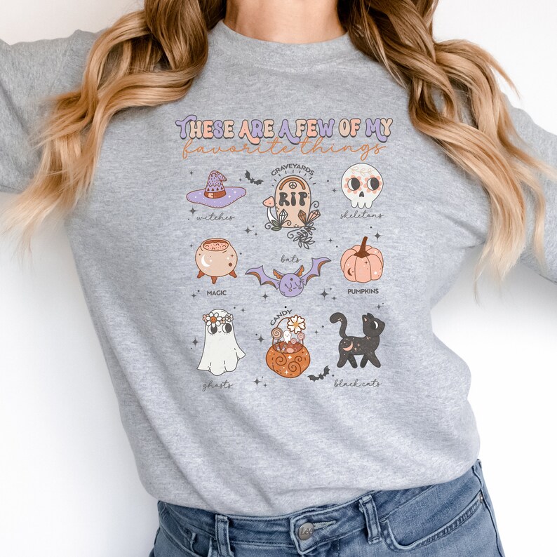 Cute Halloween PNG, These Are A Few Of My Favorite Things, Halloween Sublimation, Kids Halloween PNG, Spooky Season PNG