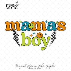 Mama&#39;s Boy PNG, Rocker PNG Mamas Boy, Boys Summer Sublimation, Boys Retro PNG for Shirts, Summer Mama&#39;s Boy png