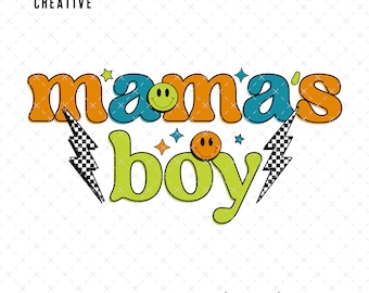 Mama's Boy PNG, Rocker PNG Mamas Boy, Boys Summer Sublimation, Boys Retro PNG for Shirts, Summer Mama's Boy png