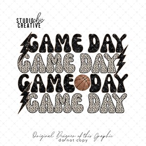 Basketball Game Day Sublimation, Cheetah Basketball Sublimation Design for T-Shirts, Basketball Cheetah PNG,  Game Day Basketball Mom PNG