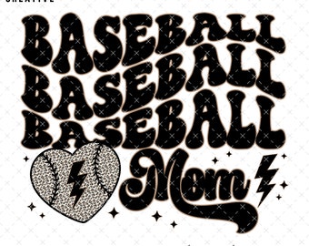 Baseball Mom PNG, Baseball Mom Cheetah PNG, Baseball Mom Retro Sublimacja, Baseball Mom Rock Sublimacja