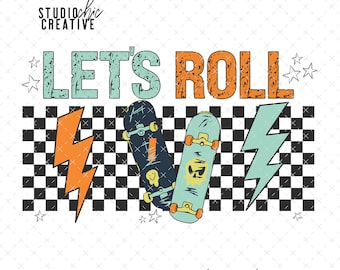 Boy's Retro Skater PNG, Boy Shirt Design, Skateboard PNG, Boys Rock Sublimation, Boys Retro PNG for Shirts, Boys Rock png, Boys Summer png