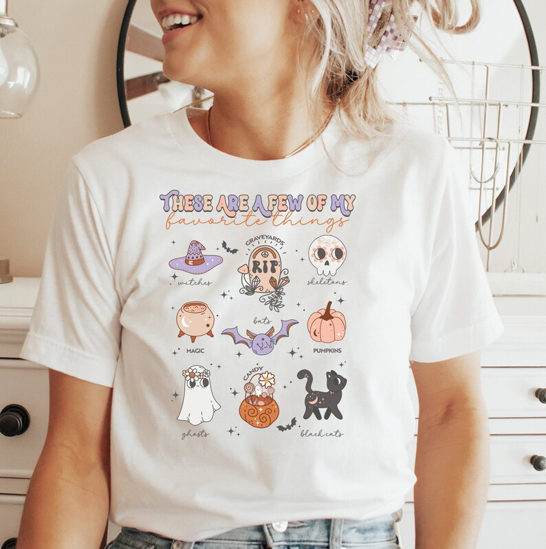 Cute Halloween PNG, These Are A Few Of My Favorite Things, Halloween Sublimation, Kids Halloween PNG, Spooky Season PNG