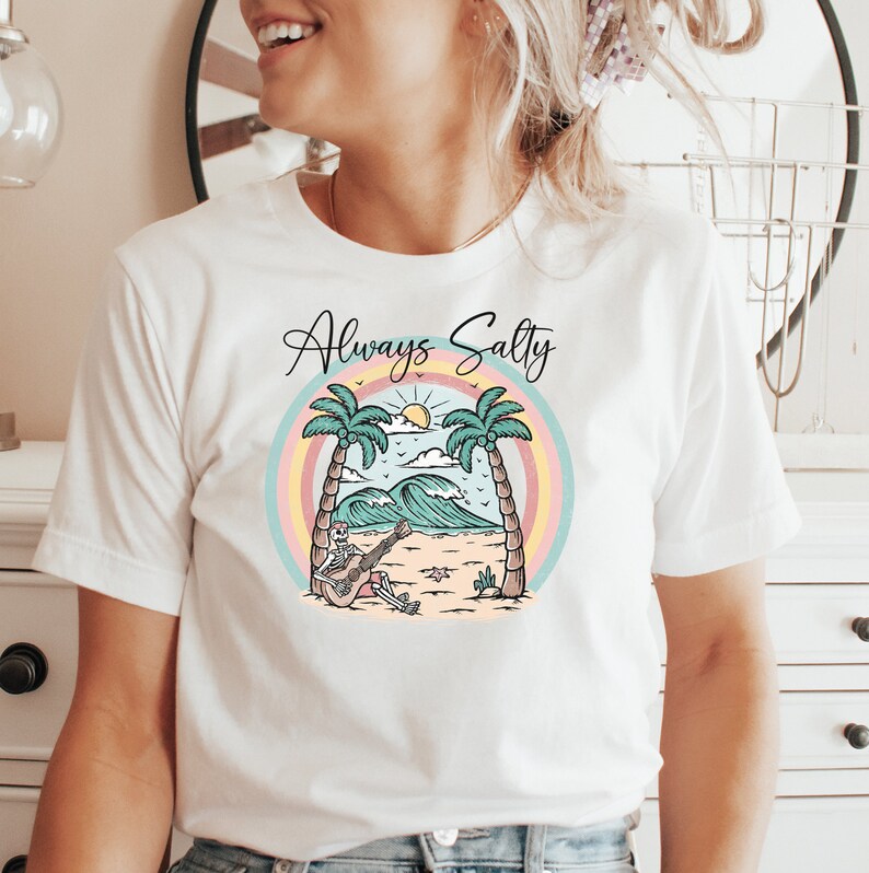Always Salty Sublimation, Salty Beach PNG, Summer Sublimation, Skeleton Sublimation, Palm Trees Sublimation, Summer Digital Download