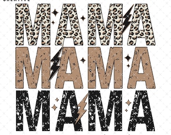 Rocker Mama Cheetah PNG, Rocker PNG Mom, Mama Rock Sublimation, Mama Chetah PNG for T-Shirts, Grunge Mama png