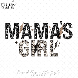 Mama's Girl Cheetah PNG, Rocker PNG Kids, Girls Rock Sublimation, Girls Chetah PNG for Shirts, Mama's Girl png