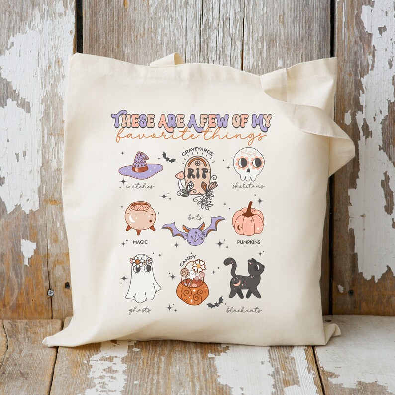 Cute Halloween PNG, These Are A Few Of My Favorite Things, Halloween Sublimation, Kids Halloween PNG, Spooky Season PNG