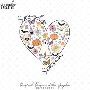 Spooky Season PNG, niedliches Halloween png, Mädchen Halloween Sublimation, Herbst png, Spooky Season png Design für T-Shirt, Kinder Halloween PNG