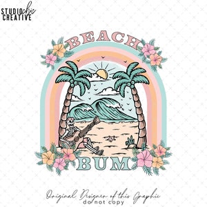 Beach PNG, Beach Bum Sublimation, Boho Beach Sublimation, Summer Shirt png, Summer Sublimation, Palm Trees Beach PNG, Hawaiian png