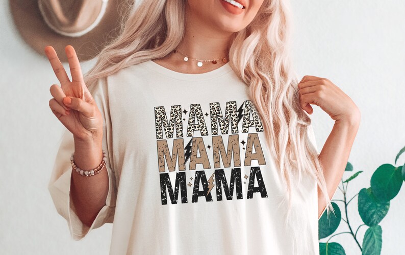 Rocker Mama Cheetah PNG, Rocker PNG Mom, Mama Rock Sublimation, Mama Chetah PNG for T-Shirts, Grunge Mama png