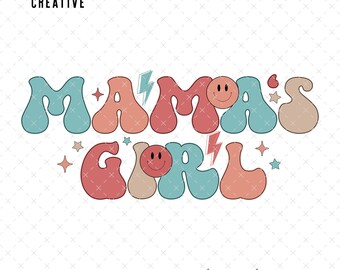Mama's Girl Summer PNG, Retro PNG Kids, Girls Summer Sublimation, Retro Girls PNG for Shirts, Mama's Girl png