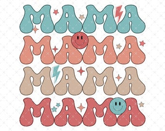 Mama PNG Design, Groovy Mama png,  Retro Mama PNG,  Summer Mama Sublimation, Girl Mom png, Mama png for Shirts, Mother's Day Sublimation
