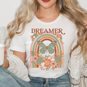 Boho Butterfly PNG, Dreamer PNG, Hippie Design for T-Shirts, Vintage Floral png, Boho png, Graphic Print for Shirts, Hippie Sublimation