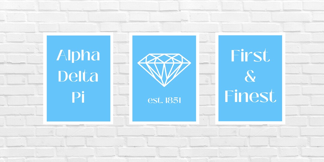 3 Piece Sorority Prints Printable Instant Download Minimal Etsy