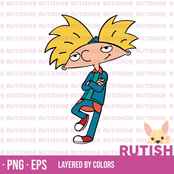 Hey Arnold Layered, Svg, Eps, Png, Cricut, Silhouette Cut File