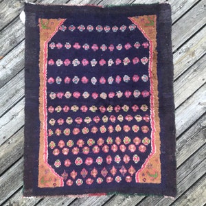Antique Oushak Rug | Hand Knotted Turkish Rug | Antique Floral Rug | Allover Floral Carpet | Bohemian Rug | Oriental | Rug Living Room Rug