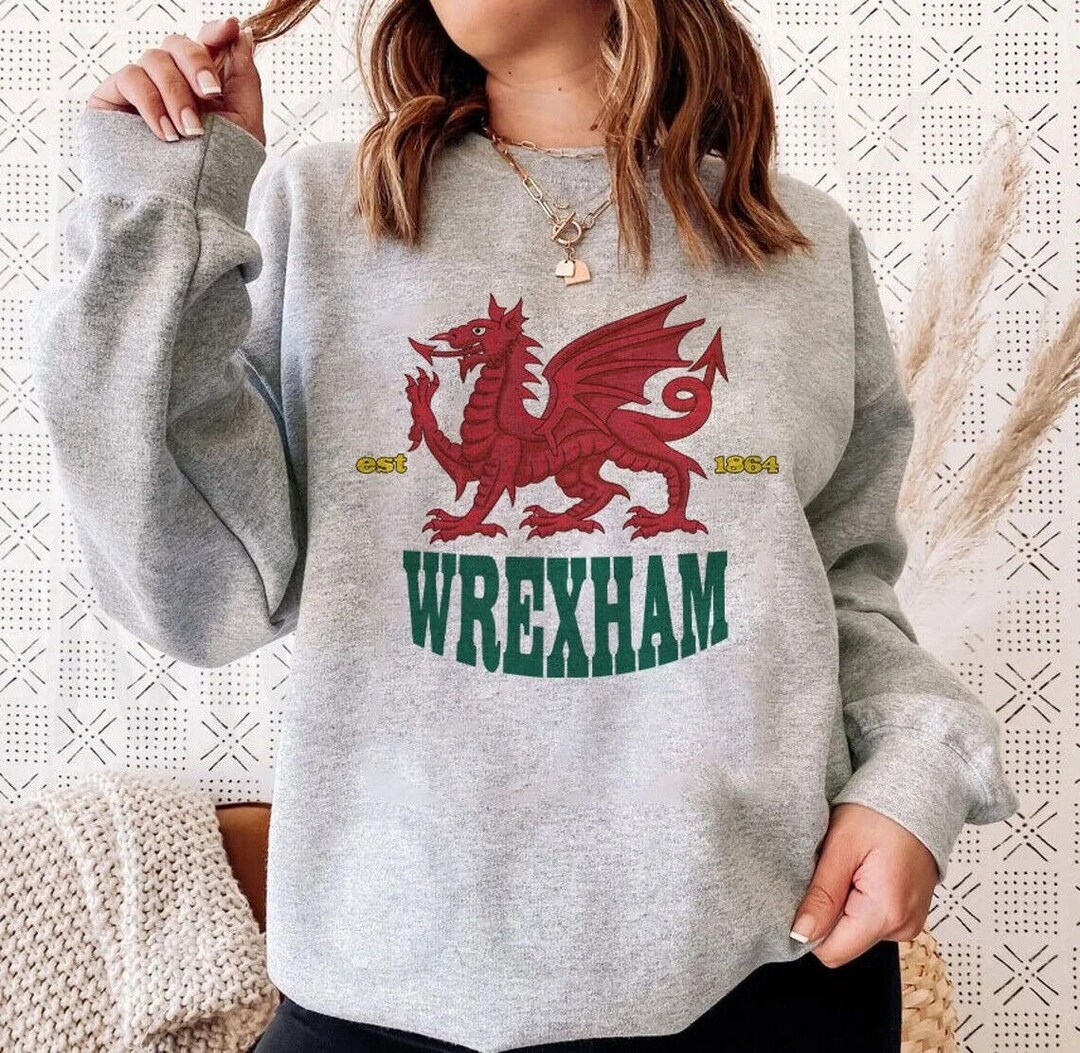 Wrexham FC Sweatshirt Wrexham 2022 Football Shirt Football Etsy