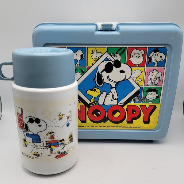 Blue Snoopy Lunch Box Etsy
