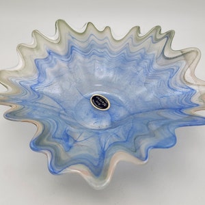 Smoked Murano Glass Centerpiece with Pearled Spirals - Artisanal