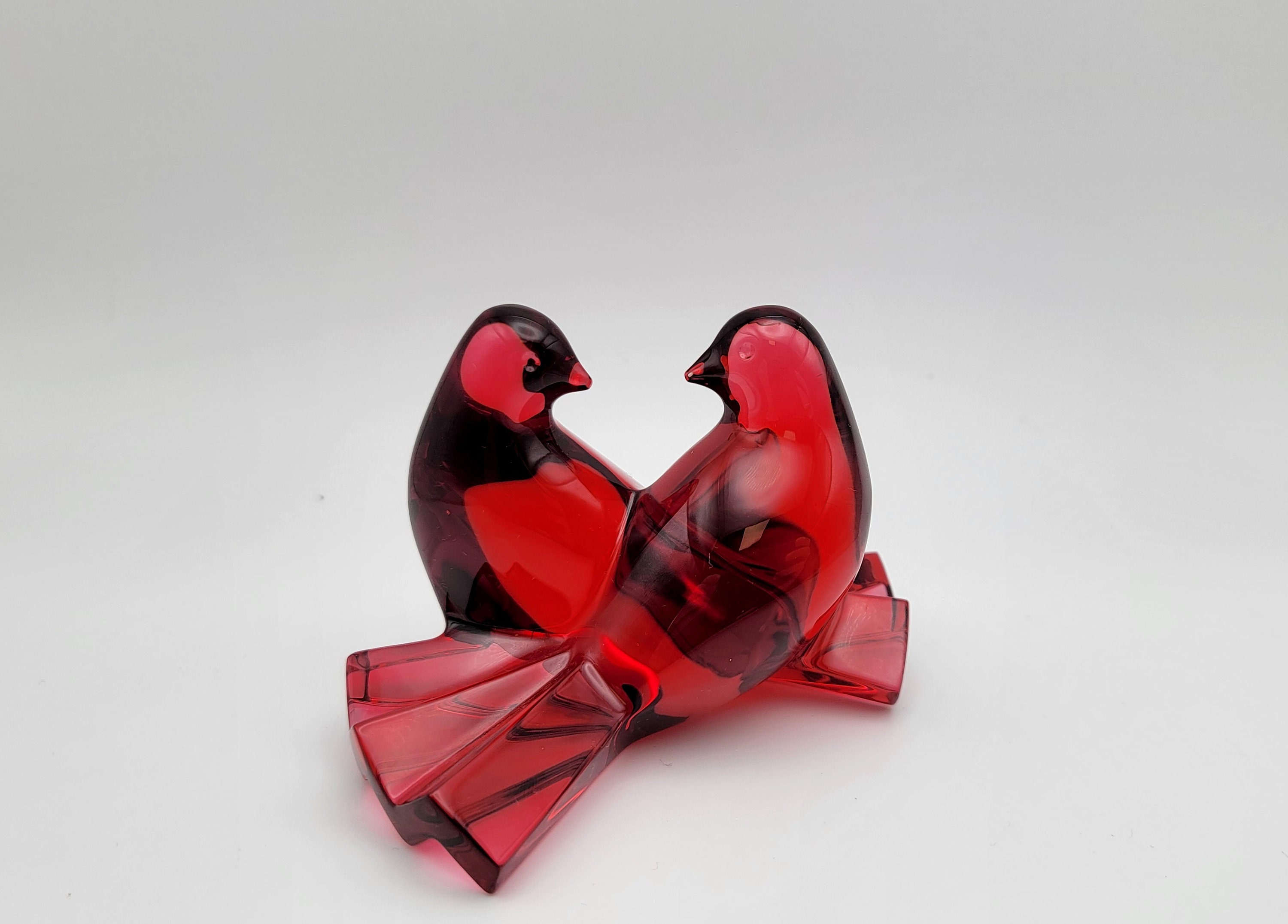 Baccarat Crystal Ruby Loving Doves - Etsy