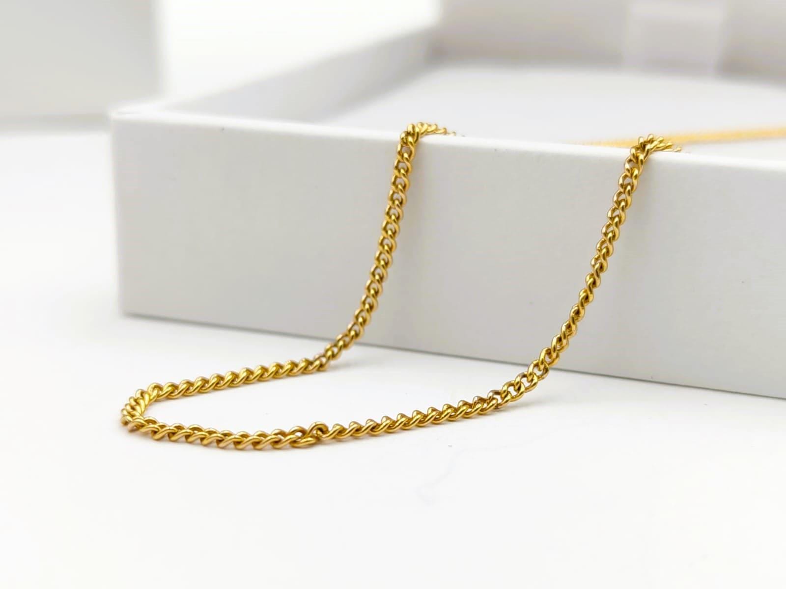 18 carat solid gold chain, 18 carat solid gold necklace, vintage chain, vintage necklace, men's chain, women's chain,