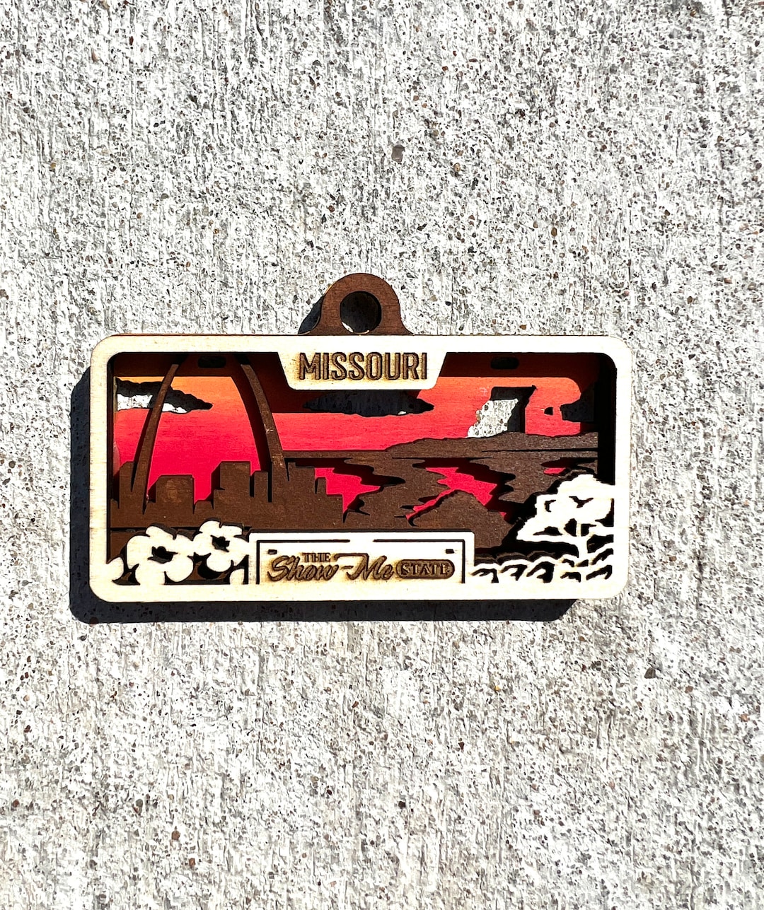 Missouri State Plate Ornament Personalized Missouri Gift Christmas Tree