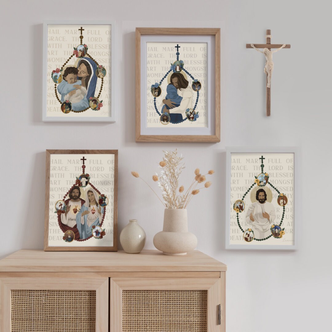 Set of Rosary DIGITAL PRINTS - Etsy