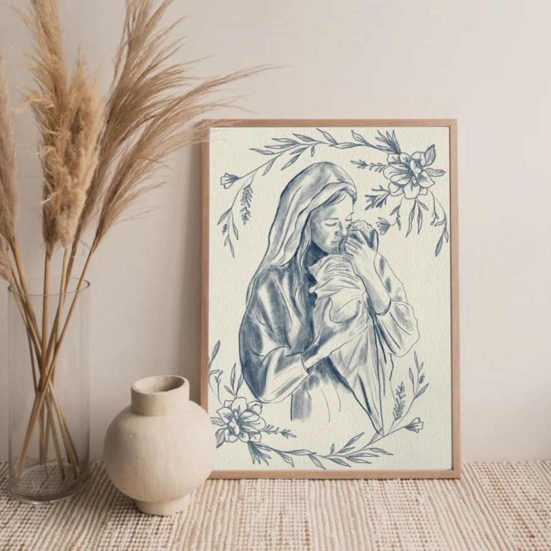 Madonna &amp; Child DIGITAL PRINT - Etsy